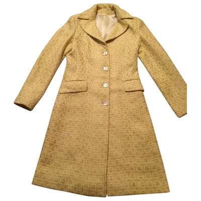 Pre-owned Kiton Coat In Yellow