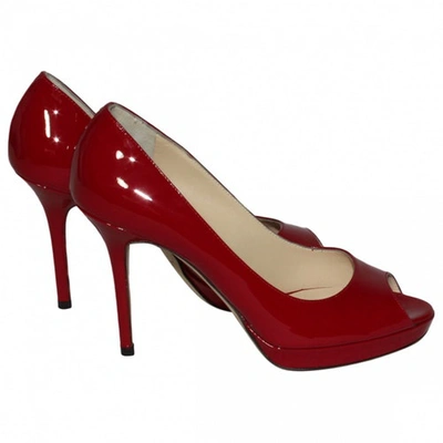 Pre-owned Jimmy Choo Patent Leather Heels In Red