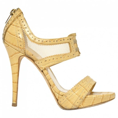 Pre-owned Dior Sandals In Beige