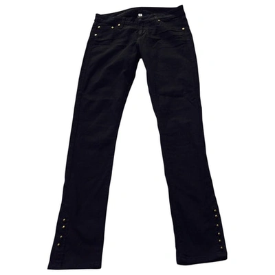 Pre-owned Acquaverde Slim Jeans In Black