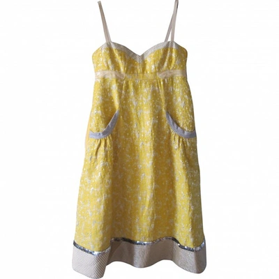 Pre-owned Marc Jacobs Silk Mid-length Dress In Yellow
