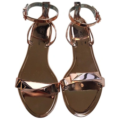 Pre-owned Ted Baker Metallic Plastic Sandals