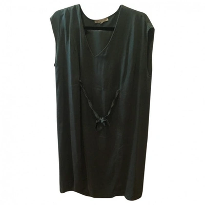 Pre-owned L'autre Chose Silk Mid-length Dress In Khaki