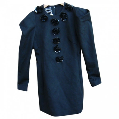 Pre-owned By Malene Birger Wool Mini Dress In Black