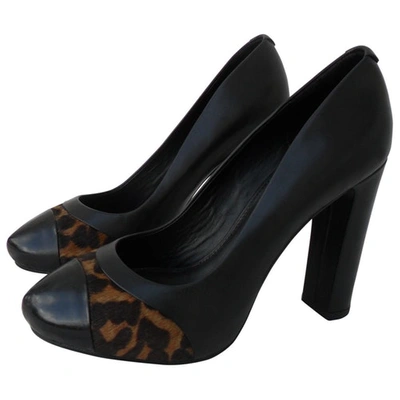 Pre-owned Furla Leather Heels In Black