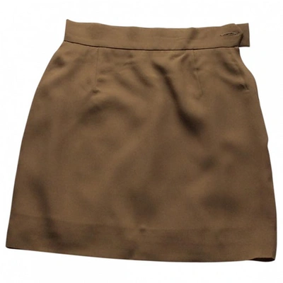 Pre-owned Moschino Mini Skirt In Beige
