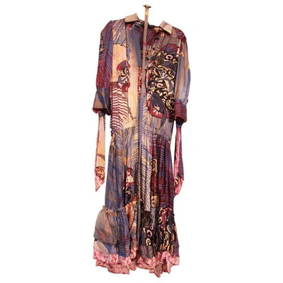 Pre-owned Just Cavalli Silk Maxi Dress In Other