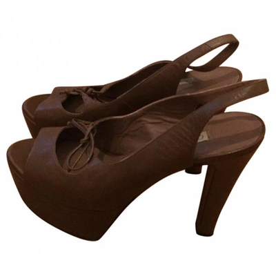Pre-owned L'autre Chose Brown Leather Heels