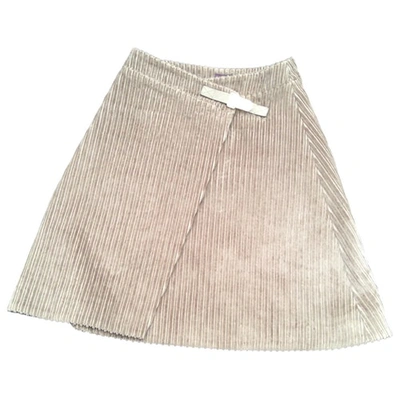 Pre-owned Mulberry Mid-length Skirt In Khaki