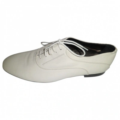 Pre-owned Barbara Bui Leather Lace Ups In White