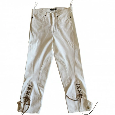 Pre-owned Roberto Cavalli Short Jeans In White
