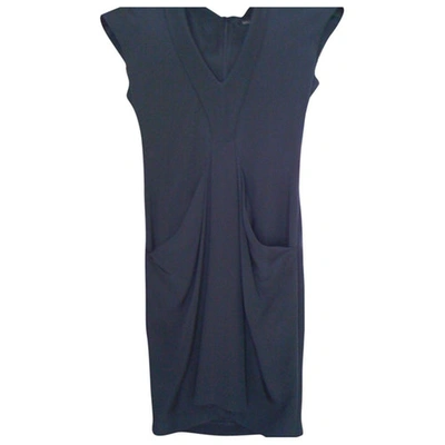 Pre-owned Tara Jarmon Silk Dress In Black