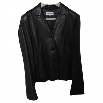 Pre-owned Gerard Darel Leather Jacket In Black