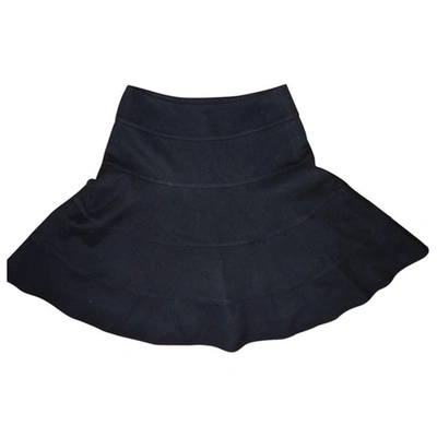 Pre-owned Paule Ka Wool Mid-length Skirt In Black
