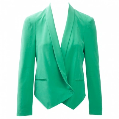 Pre-owned Rebecca Minkoff Silk Blazer In Green