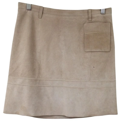 Pre-owned Louis Vuitton Mini Skirt In Beige