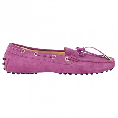 Pre-owned Tod's Loafers In Purple