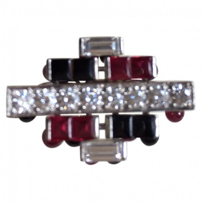 Pre-owned Cartier White Gold Ring In Red