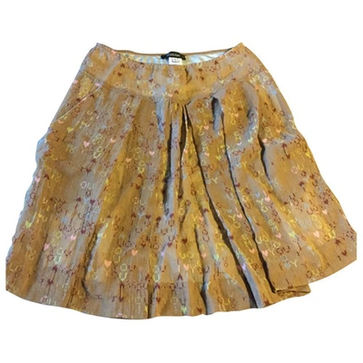 Pre-owned Cotélac Wool Mid-length Skirt In Multicolour