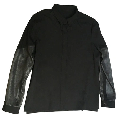 Pre-owned Allsaints Silk Shirt In Black