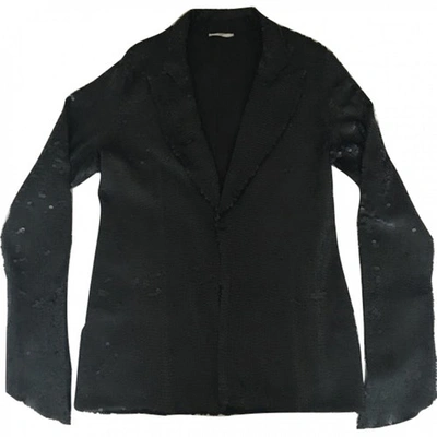 Pre-owned Aje Black Linen Jacket