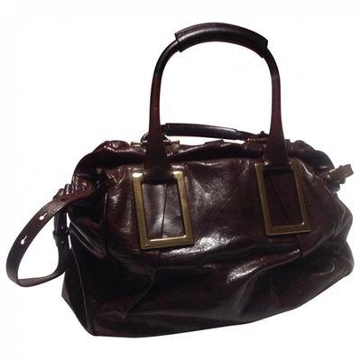 Pre-owned Chloé Ethel Leather Handbag In Brown