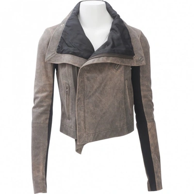Pre-owned Veda Short Leather Jacket In Other