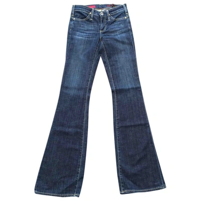 Pre-owned Ag Blue Cotton - Elasthane Jeans