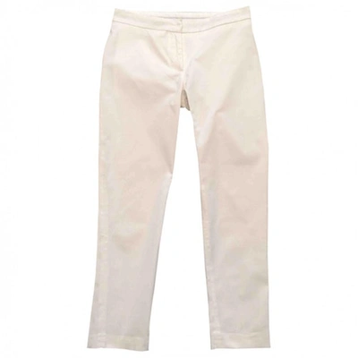 Pre-owned Patrizia Pepe Slim Pants In White