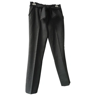 Pre-owned Red Valentino Anthracite Wool Trousers