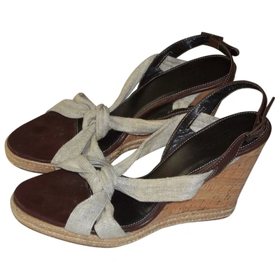 Pre-owned Max Mara Leather Sandals In Multicolour