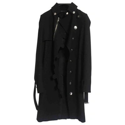Pre-owned Anthony Vaccarello Wool Coat In Black
