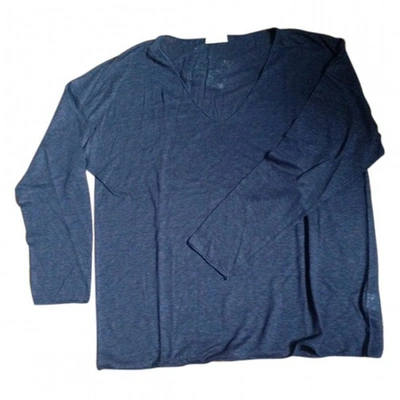 Pre-owned Cruciani Linen Jumper In Navy