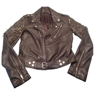 Pre-owned Blk Dnm Leather Jacket In Black