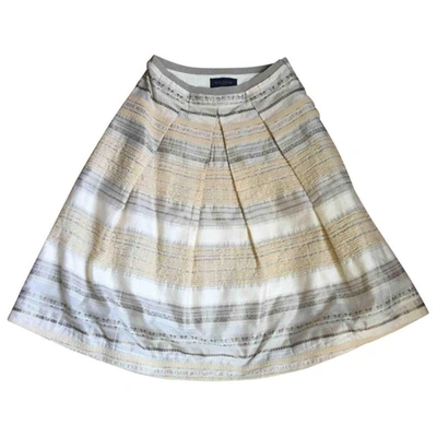 Pre-owned Piazza Sempione Mid-length Skirt In Beige
