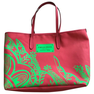 Pre-owned Emilio Pucci Cloth Handbag In Pink