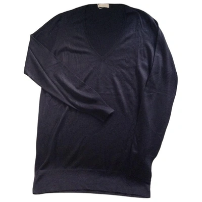 Pre-owned Cruciani Cashmere Jumper In Navy