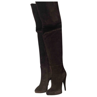 Pre-owned Givenchy Boots In Brown