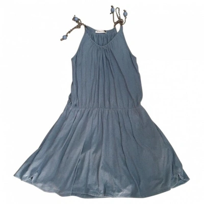Pre-owned See By Chloé Linen Mid-length Dress In Blue