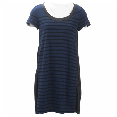 Pre-owned Sacai Luck Mini Dress In Navy