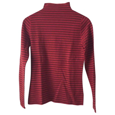 Pre-owned Petit Bateau Red Cotton Top