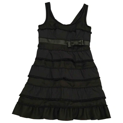 Pre-owned Dolce & Gabbana Silk Mini Dress In Black