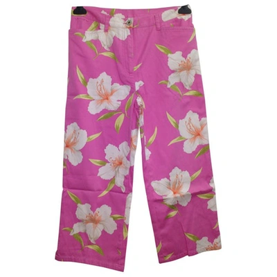 Pre-owned Lauren Ralph Lauren Pink Cotton - Elasthane Shorts