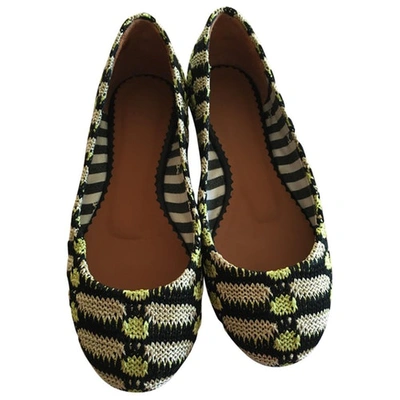 Pre-owned Missoni Cloth Ballet Flats In Yellow