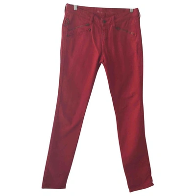 Pre-owned Zadig & Voltaire Slim Jeans In Red