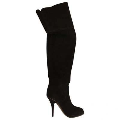 Pre-owned Givenchy Leather Boots In Black