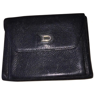 Pre-owned Delvaux Leather Wallet In Black