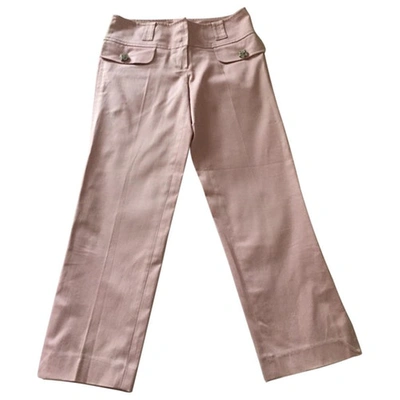 Pre-owned Atos Lombardini Slim Pants In Pink