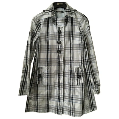 Pre-owned Patrizia Pepe Grey Polyester Trench Coat