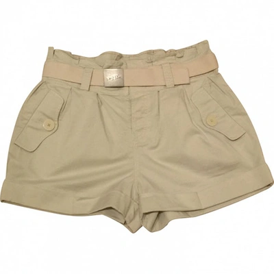 Pre-owned Dkny Beige Cotton Shorts